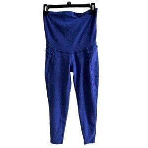 beyond The Bump Space dye Yoga Maternity Legging Sapphire Blue Medium